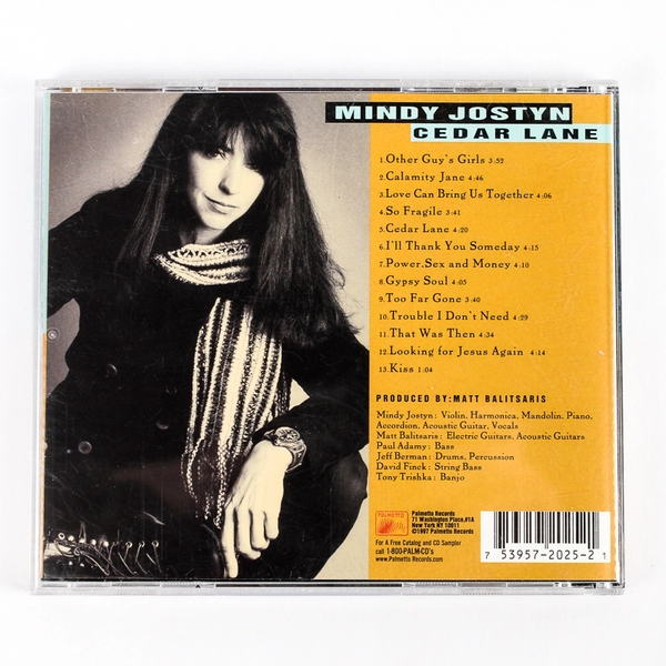 Music CD Cedar Lane by Mindy Jostyn 1997 Palmetto Records