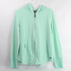 Natural Reflections Seafoam Green Full-Zip Hooded Jacket Women's Medium
