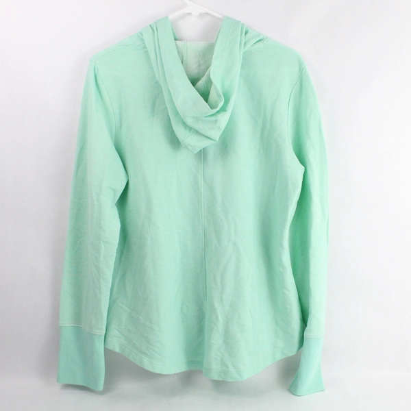 Natural Reflections Seafoam Green Full-Zip Hooded Jacket Women's Medium