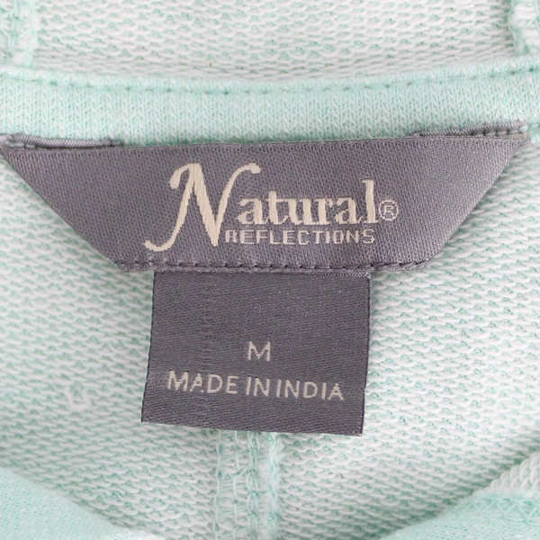 Natural Reflections Seafoam Green Full-Zip Hooded Jacket Women's Medium