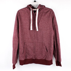 Sunday Work Clothes Maroon Red Zip-Up Hoodie Women's Large