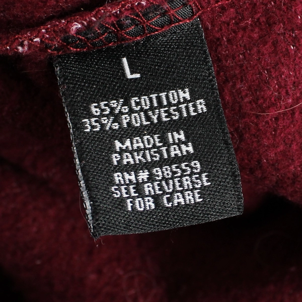 Sunday Work Clothes Maroon Red Zip-Up Hoodie Women's Large