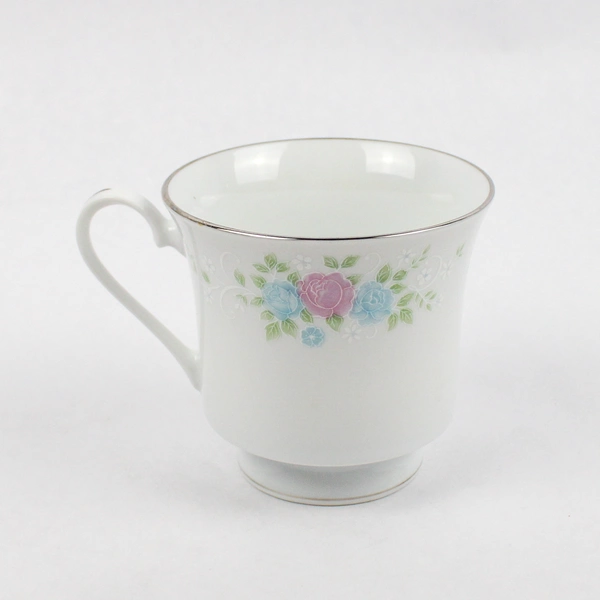 Set of 5 Prestige China Garden Cups And Saucers