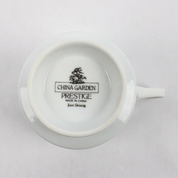 Set of 5 Prestige China Garden Cups And Saucers