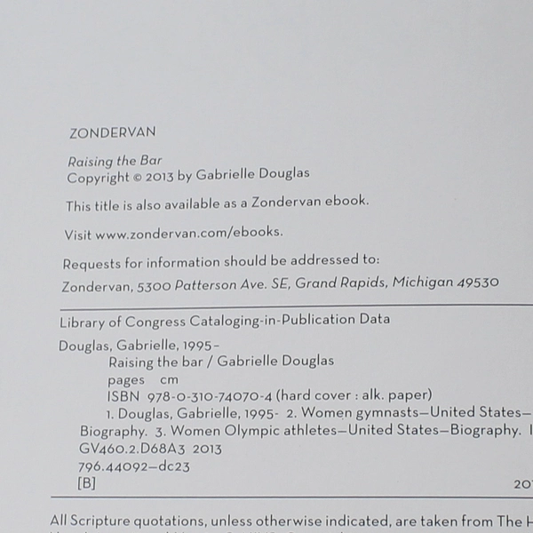 Raising the Bar Michelle Burford Gabrielle Douglas 2013 Hardcover