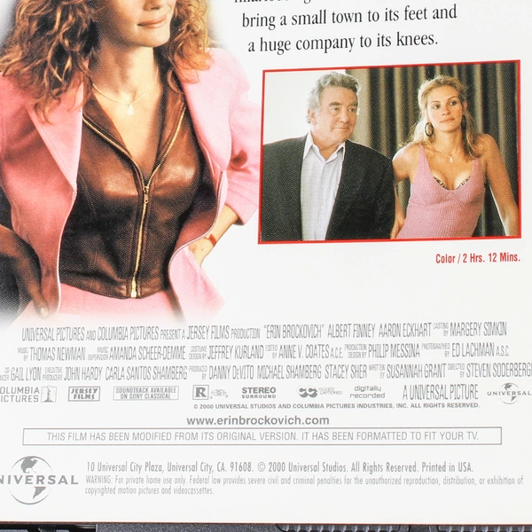 Erin Brockovich VHS 2000 Movie Julia Roberts Pre-Owned Rated R