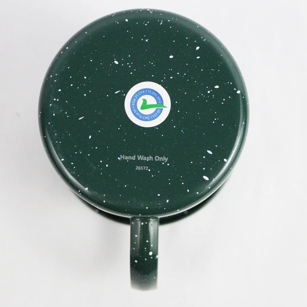 Georgia Boot Green Enamel Mug Coffee Cup Camping Kitchen Drinkware 10 Oz