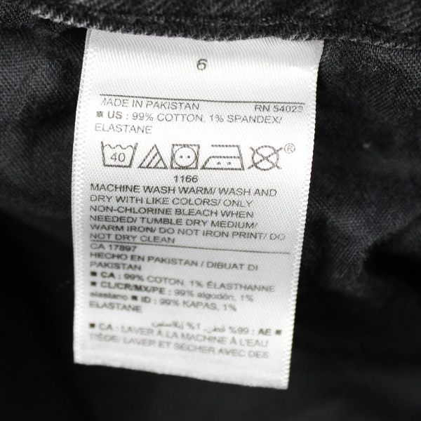 Old Navy Extra High-Rise Straight Jeans Women's 6 Cotton Stretch Black Raw Hem