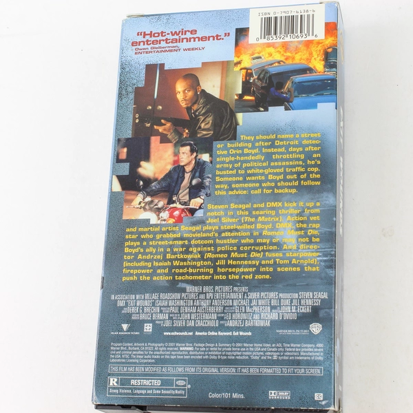Exit Wounds VHS Steven Seagal DMX 2001 Action Drama - Pre-Owned, Untested