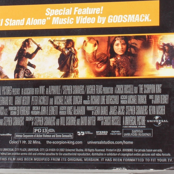 The Scorpion King VHS 2002 The Rock Johnson Action PG-13 Pre-Owned Good Cond