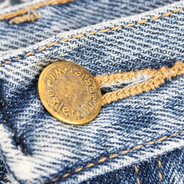 Wrangler Straight Jeans Men's W40 L29 Blue 100% Cotton