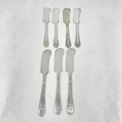 Set of 7 RC Co Crusader Silver Plate Butter Knives 1929 Drexel Pattern