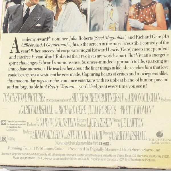 Pretty Woman VHS 1990 Julia Roberts Richard Gere Touchstone Pre-Owned