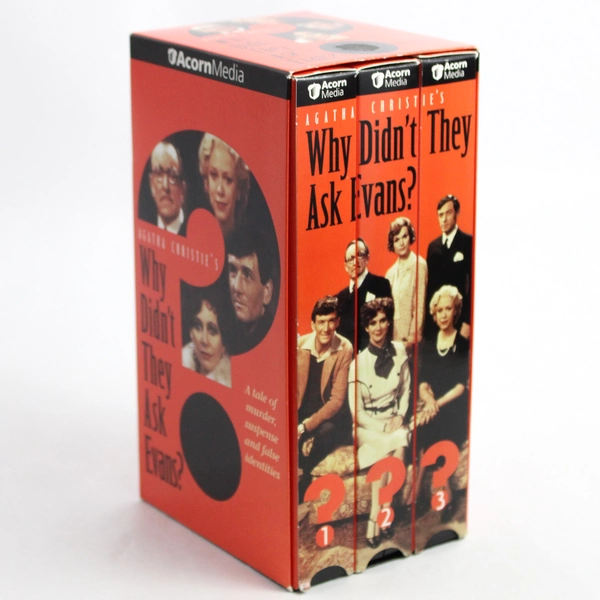 Agatha Christie's "Why Didn't They Ask Evans?" 3 VHS Box Set Acorn Media 1980