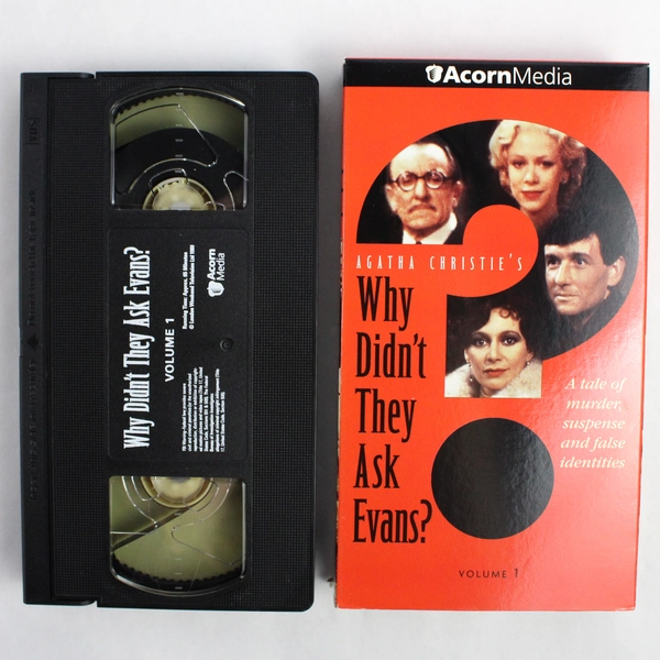 Agatha Christie's "Why Didn't They Ask Evans?" 3 VHS Box Set Acorn Media 1980