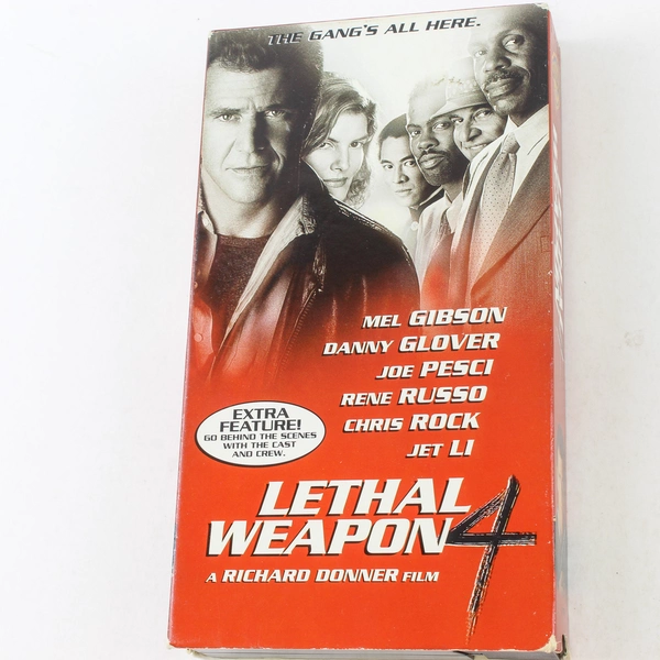 Lethal Weapon 4 VHS 1999 Mel Gibson Danny Glover Warner Bros. Classic Movie
