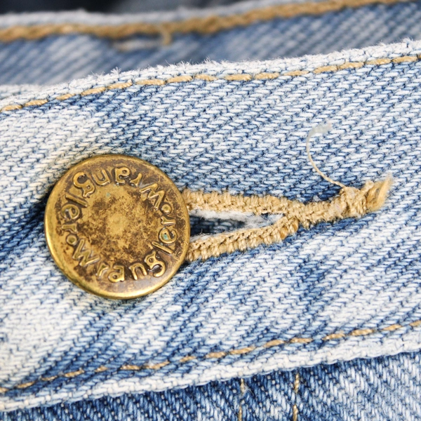 Wrangler Straight Jeans Men's W40 L29 Light Wash Blue 100% Cotton