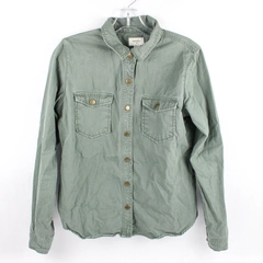 Forever 21 Army Green Snap Button Jacket Women's Size Medium