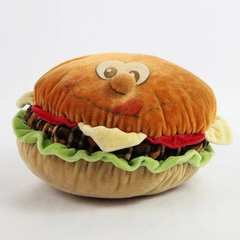 Vintage Hamburger Plush from Arte Model Soft Fabric Toy with Face