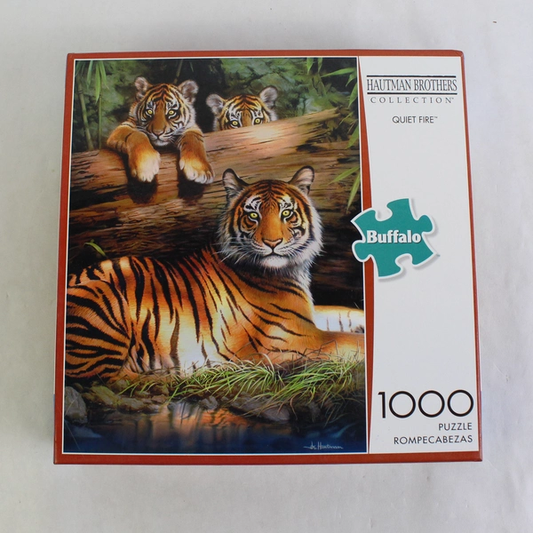 Buffalo Puzzle 1000 Piece Jigsaw Hautman Brothers Quiet Fire Tiger Complete