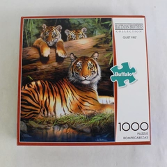 Buffalo Puzzle 1000 Piece Jigsaw Hautman Brothers Quiet Fire Tiger Complete