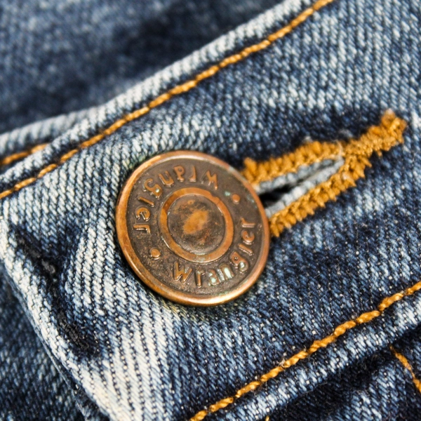 Wrangler Straight Jeans Men's W40 L30, Medium Wash Blue Cotton 