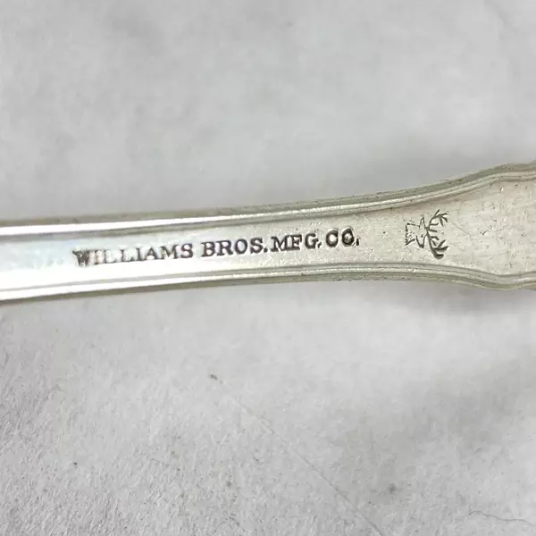 Vintage Williams Bros Washington DC Souvenir Silver Plate Spoon With Print Error