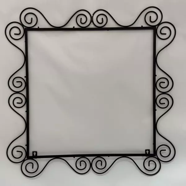 Ornate Wrought Iron Frame For Mirrors or Pictures 22 x 22 Inches
