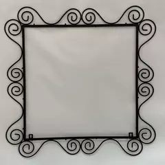Ornate Wrought Iron Frame For Mirrors or Pictures 22 x 22 Inches