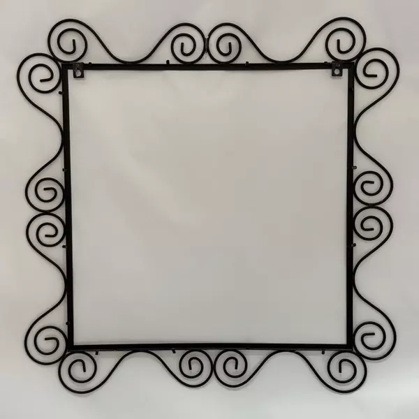Ornate Wrought Iron Frame For Mirrors or Pictures 22 x 22 Inches