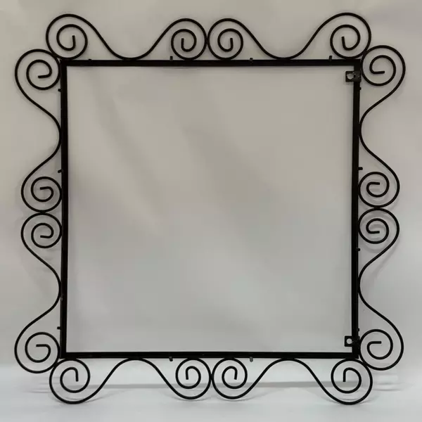 Ornate Wrought Iron Frame For Mirrors or Pictures 22 x 22 Inches
