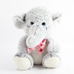 Valentine's Day Elephant Plush Stuffed Animal Doll Heart Bow 10.25"