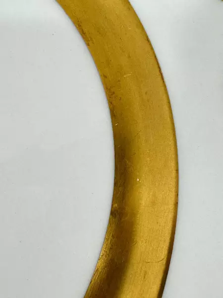 Vtg Wilhelm & Deosenyl 10.5" Porcelain Dinner Plate Gold Trim Garland Design