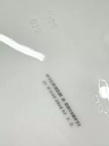 Vtg Wilhelm & Deosenyl 10.5" Porcelain Dinner Plate Gold Trim Garland Design