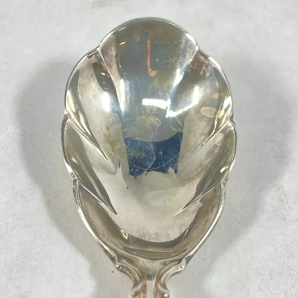 Vintage International Deep Silver Angelique 6” Sugar Spoon 6 Inch