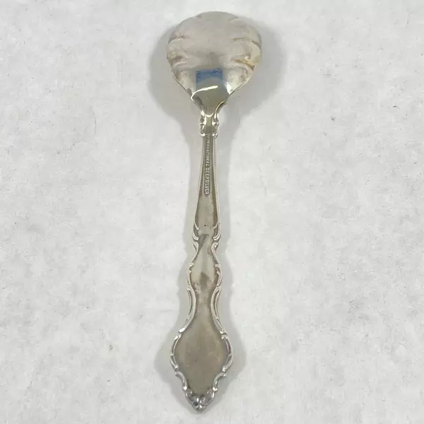 Vintage International Deep Silver Angelique 6” Sugar Spoon 6 Inch