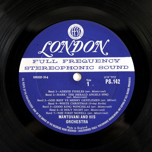 Mantovani Christmas Carols Vinyl 1953