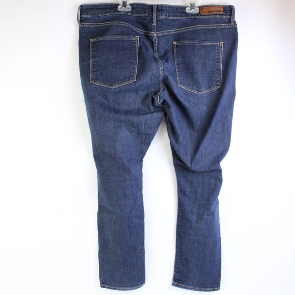 Denizen Levi's Modern Skinny Cropped Jeans Women's 18 Cotton Stretch Dark Blue