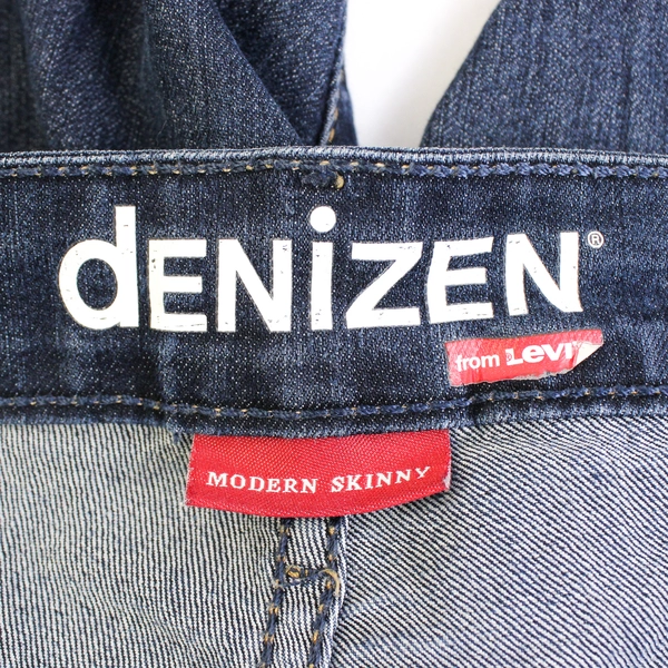 Denizen Levi's Modern Skinny Cropped Jeans Women's 18 Cotton Stretch Dark Blue