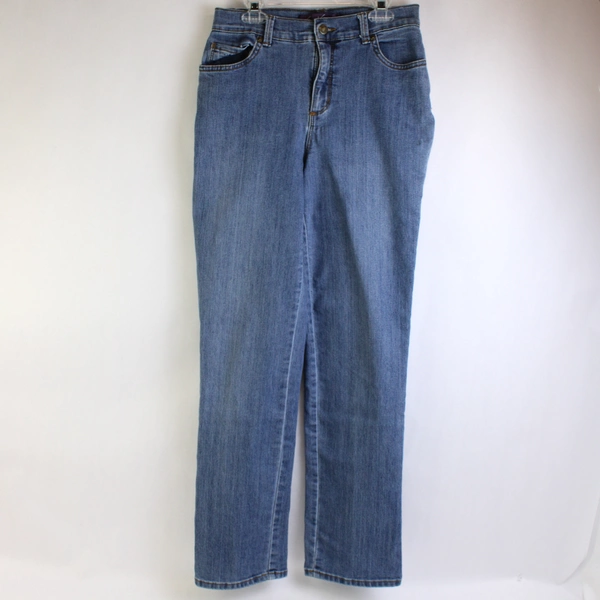 Gloria Vanderbilt Amanda Straight Jeans Women's 6 Cotton Stretch Medium Blue