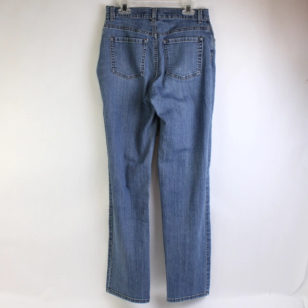 Gloria Vanderbilt Amanda Straight Jeans Women's 6 Cotton Stretch Medium Blue