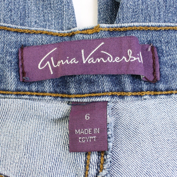 Gloria Vanderbilt Amanda Straight Jeans Women's 6 Cotton Stretch Medium Blue