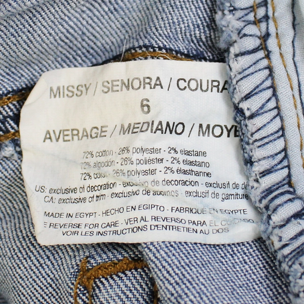 Gloria Vanderbilt Amanda Straight Jeans Women's 6 Cotton Stretch Medium Blue