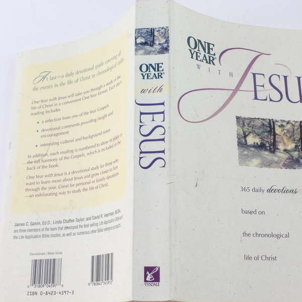One Year with Jesus by David R. Veerman 1995 Tyndale Paperback Good