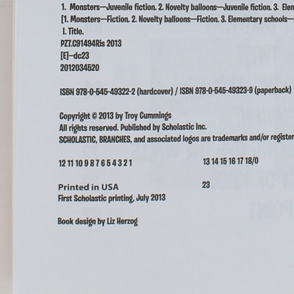 Rise of the Balloon Goons a Branches Book Notebook of Doom #1 Cummings 2013 PB