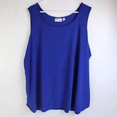 Attitudes By Renee Blue Sleeveless Top Shirt Women's Plus Size 2X