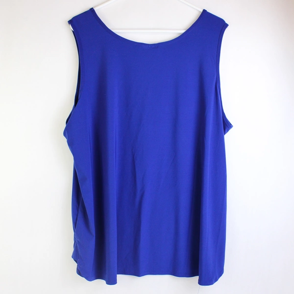 Attitudes By Renee Blue Sleeveless Top Shirt Women's Plus Size 2X