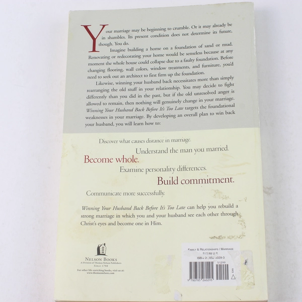 Winning Your Husband Back by Greg & Gary Smalley 2004 Paperback Good Condition
