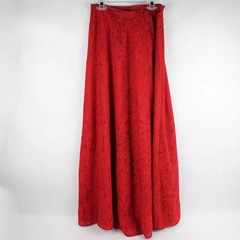 Oberon by Shani G. Red Snakeskin Pattern Maxi Skirt Women's Size 4