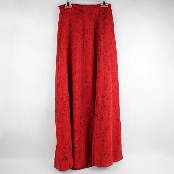Oberon by Shani G. Red Snakeskin Pattern Maxi Skirt Women's Size 4